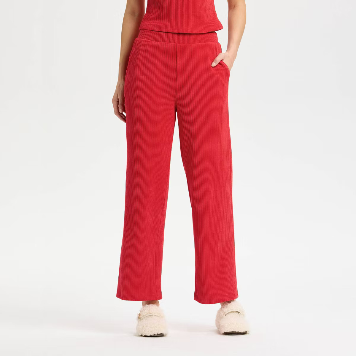 Women's Embroidered High-Rise Straight Leg Pull-On Pants - Universal Thread™ | Target