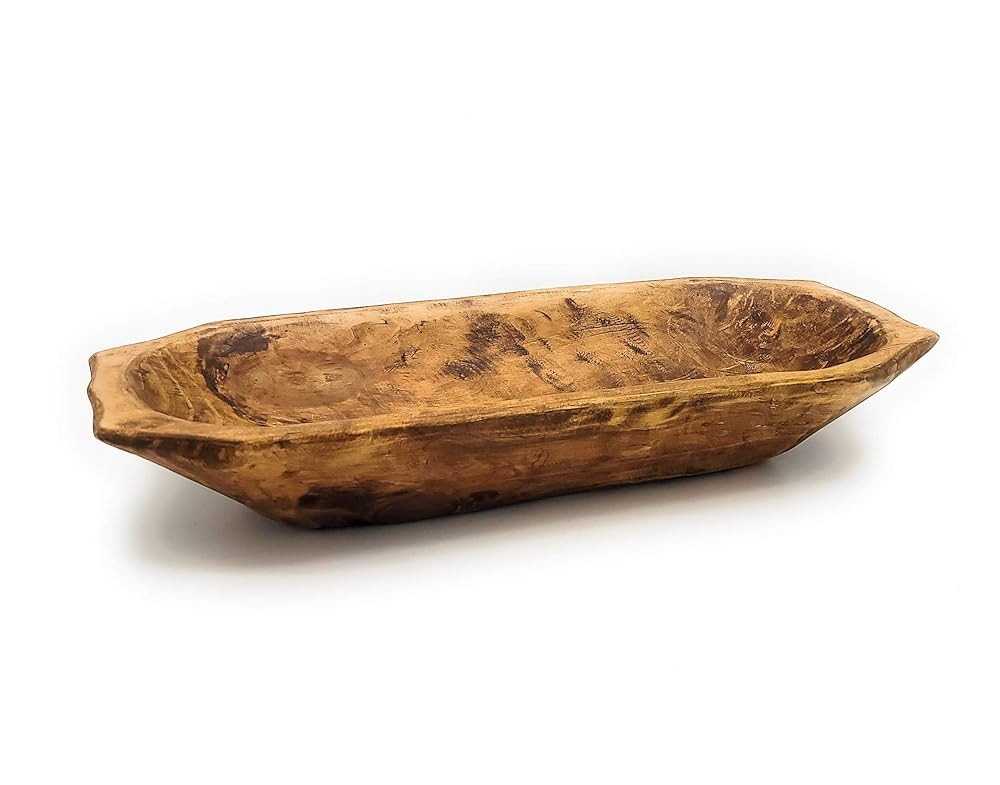 17"- 20" Farmhouse Rustic Wooden Decorative Bowl-Unique Dough Bowl- The Big Horn | Amazon (US)