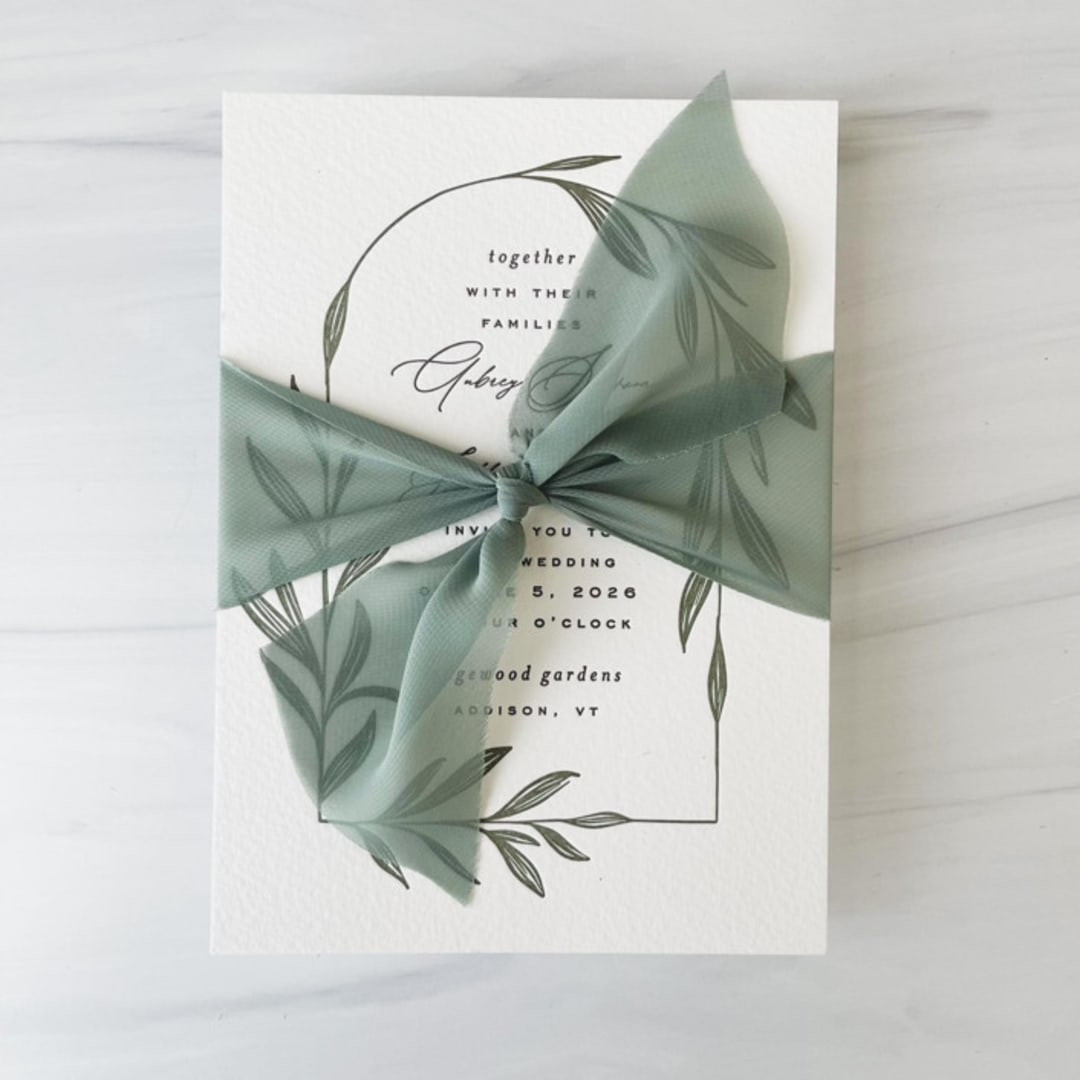 2" Signature Sheer Ribbon - Vintage Sage | Minted