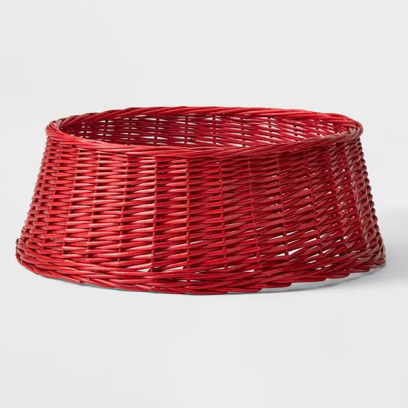 26in Split Willow Christmas Tree Collar Red - Wondershop™ | Target