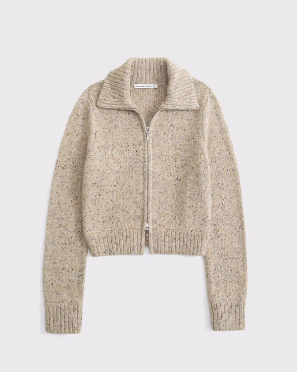 Women's Double Zipper Cardigan | Women's Tops | Abercrombie.com | Abercrombie & Fitch (US)