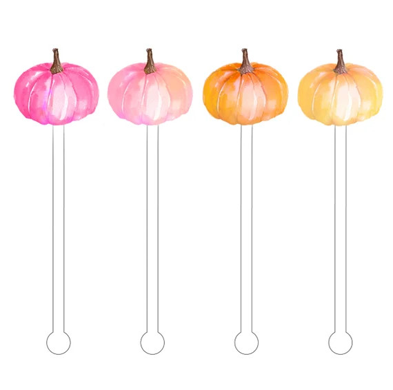 Ombre Pumpkins Acrylic Stir Sticks  Watercolor Pumpkin  - Etsy | Etsy (US)