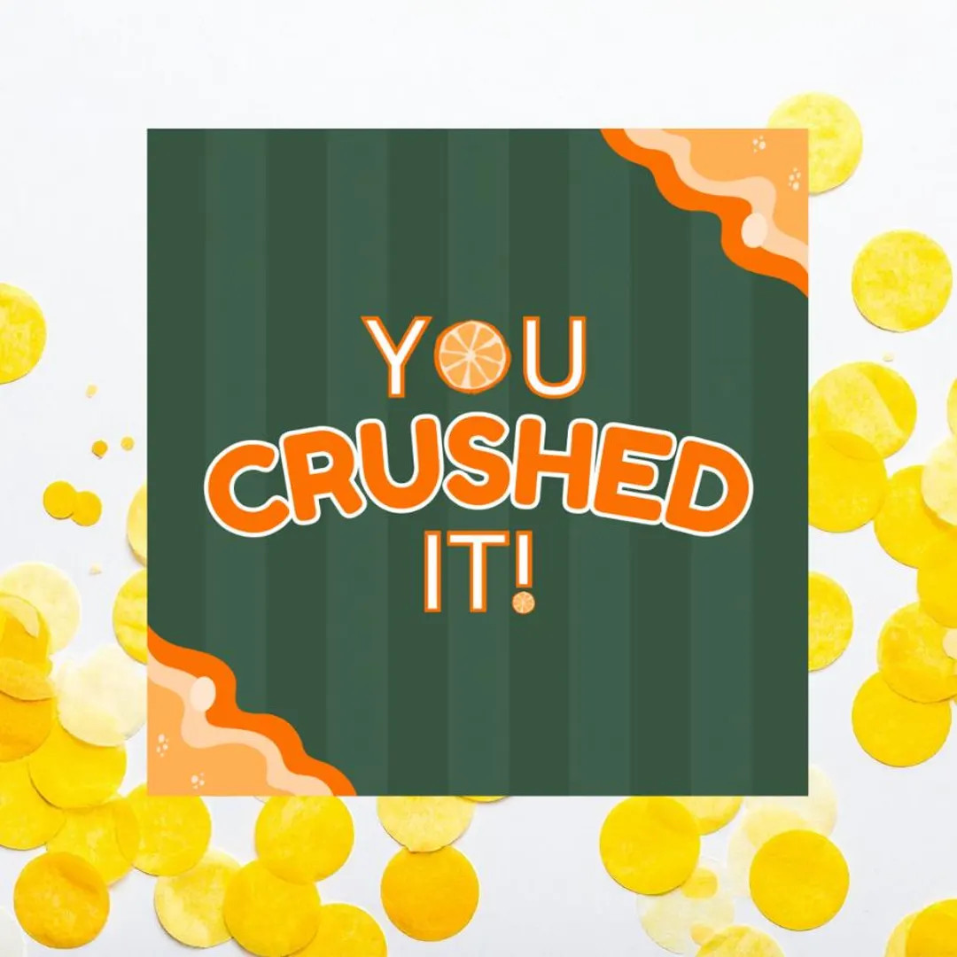 You Crushed It Gift Tag: Encouragement, 3x3 Inch Party Favor Tag (digital Download) Printable - E... | Etsy (Global)