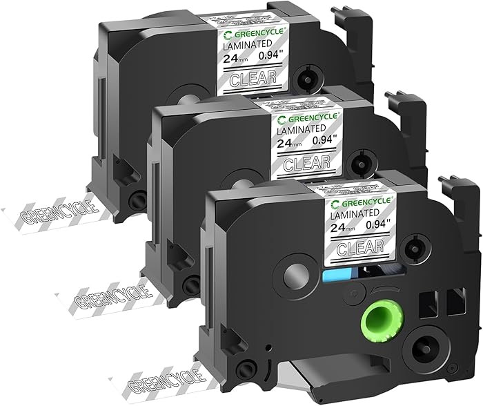 GREENCYCLE TZe-155 White on Clear Label Tape Compatible for Brother P-Touch Label Maker TZe TZ Ta... | Amazon (US)