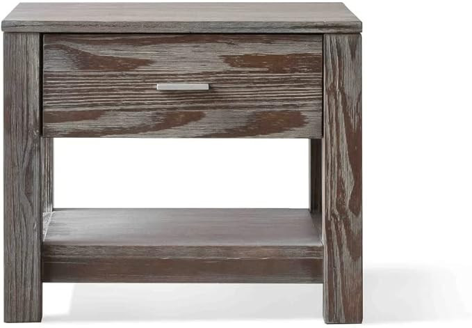 Loft Nightstand, Solid Wood with a Weathered Pine Finish | Amazon (US)