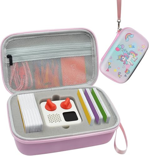 Case for Yoto Mini - Travel Carrying case for Yoto Mini 2024 Edition Kids Audio Music Player Children Speaker Plays Audiobook Cards Radio and Card Case Hold up to Yoto 50+ Cards - Pink (Case Only) | Amazon (US)