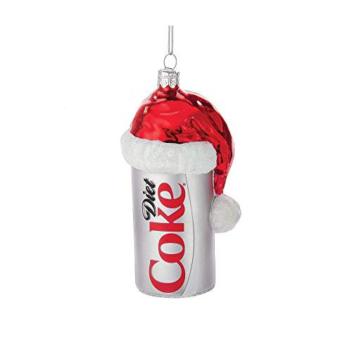 Kurt Adler CC4163 Glass Diet Coke Can Ornament with Santa Hat, 4.5", Christmas | Amazon (US)
