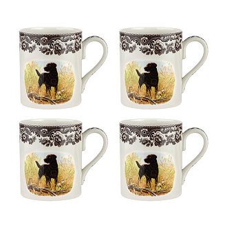 Spode Woodland Black Lab Mug - Set of 4 - Macy's | Macy's