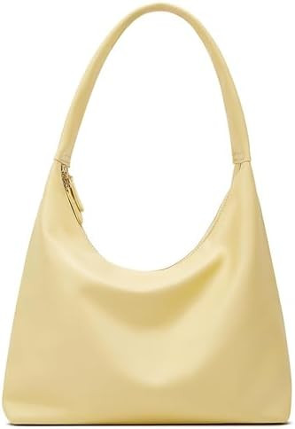 Trendy PU Leather Crescent Shoulder Bag Slouchy Hobo Bags for Women Tote Handbags Retro Soft Unde... | Amazon (US)