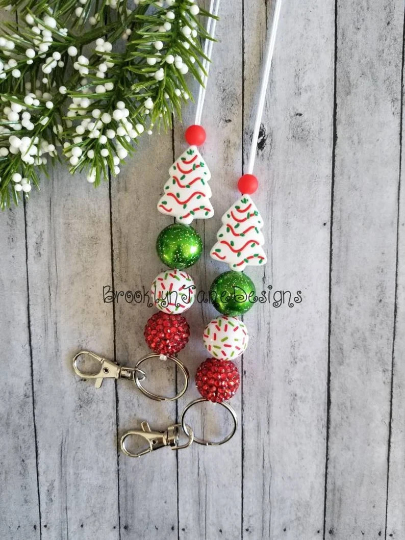 Christmas Cake Lanyard, Teacher Lanyard, Lanyard, Teacher Gift, ID Badge Holder, Badge Holder, ID... | Etsy (US)