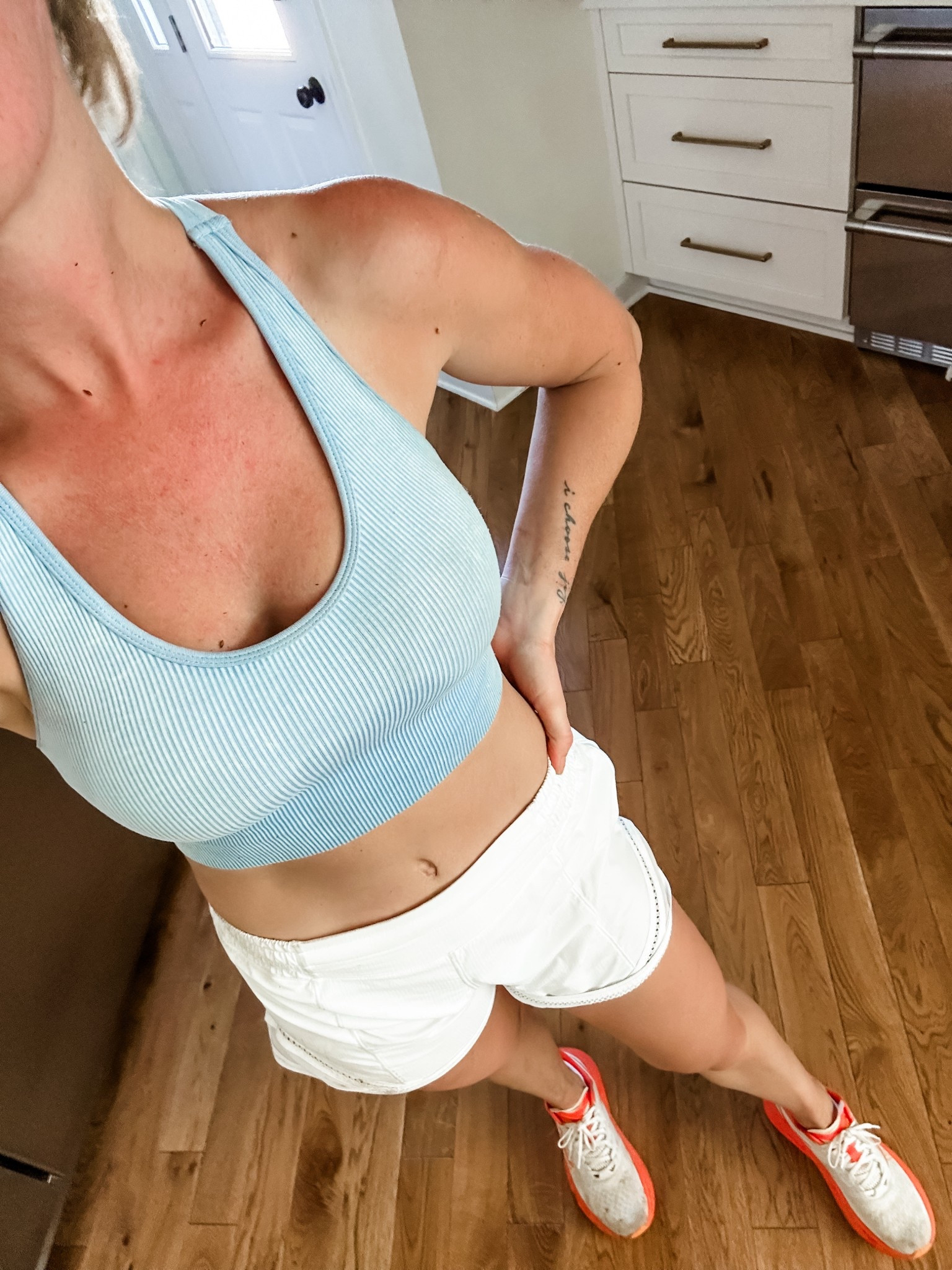 I love the straps on the back of this top! Built in bra is not super supportive but extremely cute so I’m ok with it  

#LTKSaleAlert #LTKActive #LTKFindsUnder50