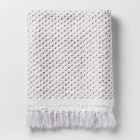 Knotted Fringe Bath Towels White - Threshold™ | Target