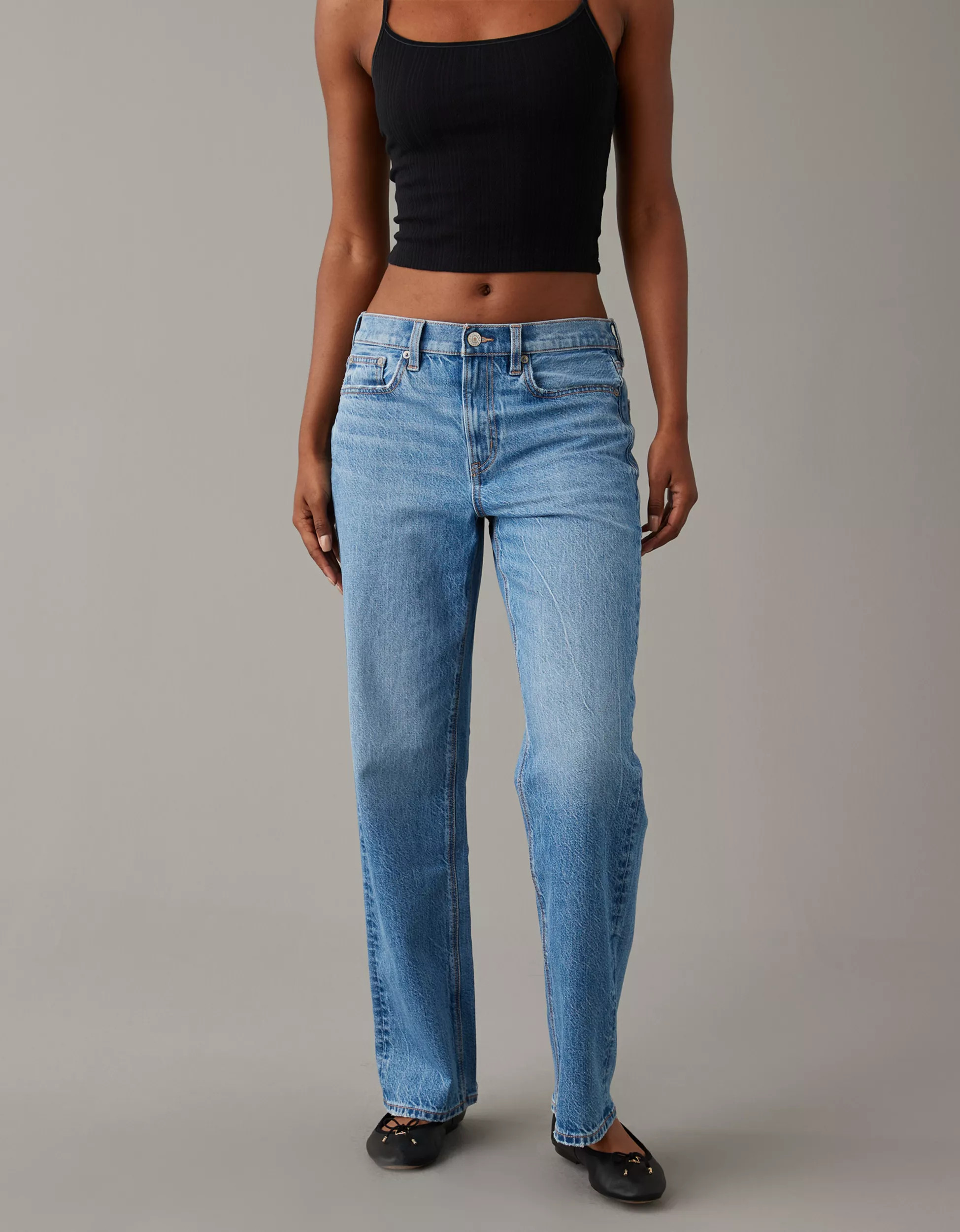 AE Strigid Low-Rise Baggy Straight Jean | American Eagle Outfitters (US & CA)