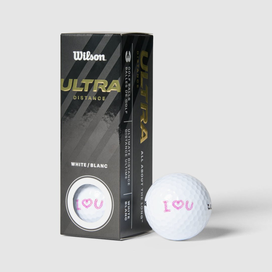 Modern I Love You Pink White | Valentines Day Golf Balls | Zazzle