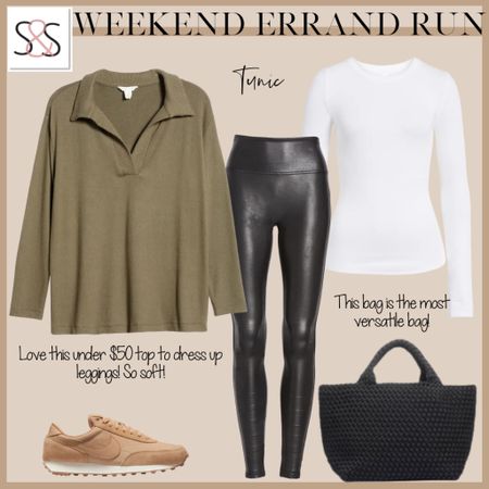 Tunic top and faux leather leggings 

#LTKU #LTKunder50 #LTKstyletip