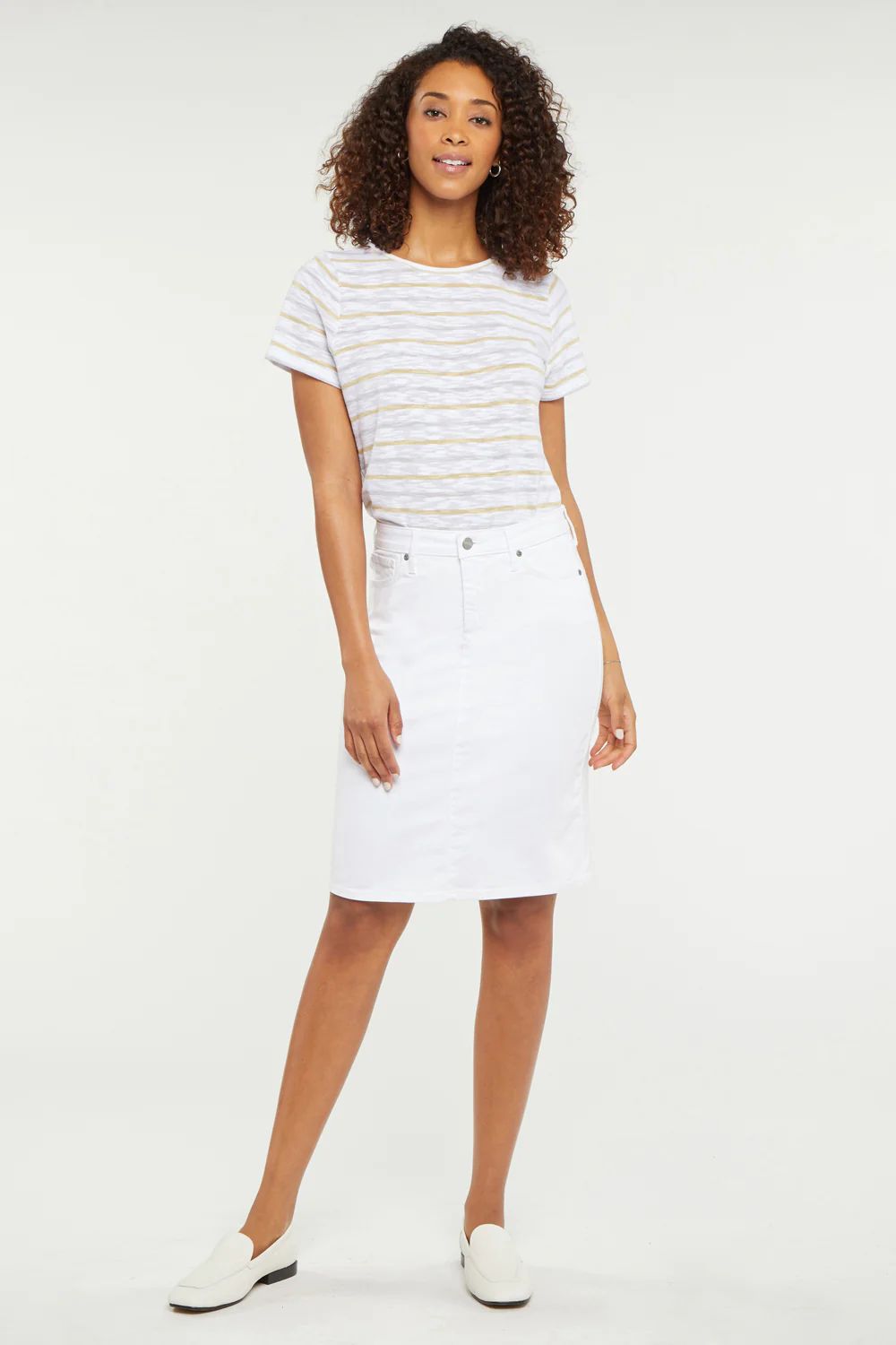 5 Pocket Jean Skirt - OPTIC WHITE | NYDJ