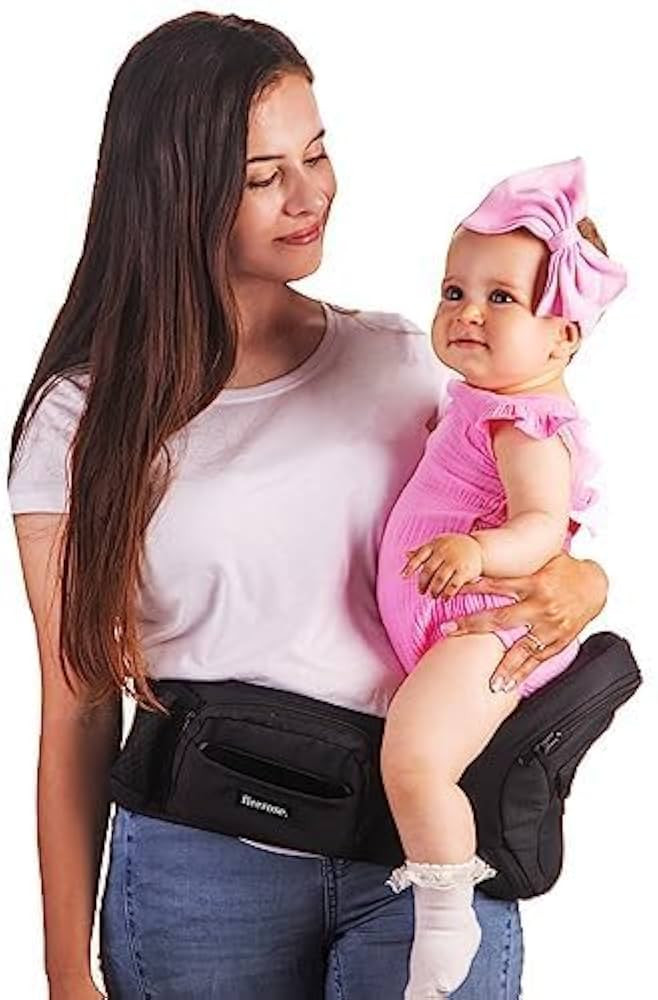Baby Hip Carrier - New Ergonomic Bench Design, Multiple Pockets & Lumbar Support & Breathable Mat... | Amazon (US)