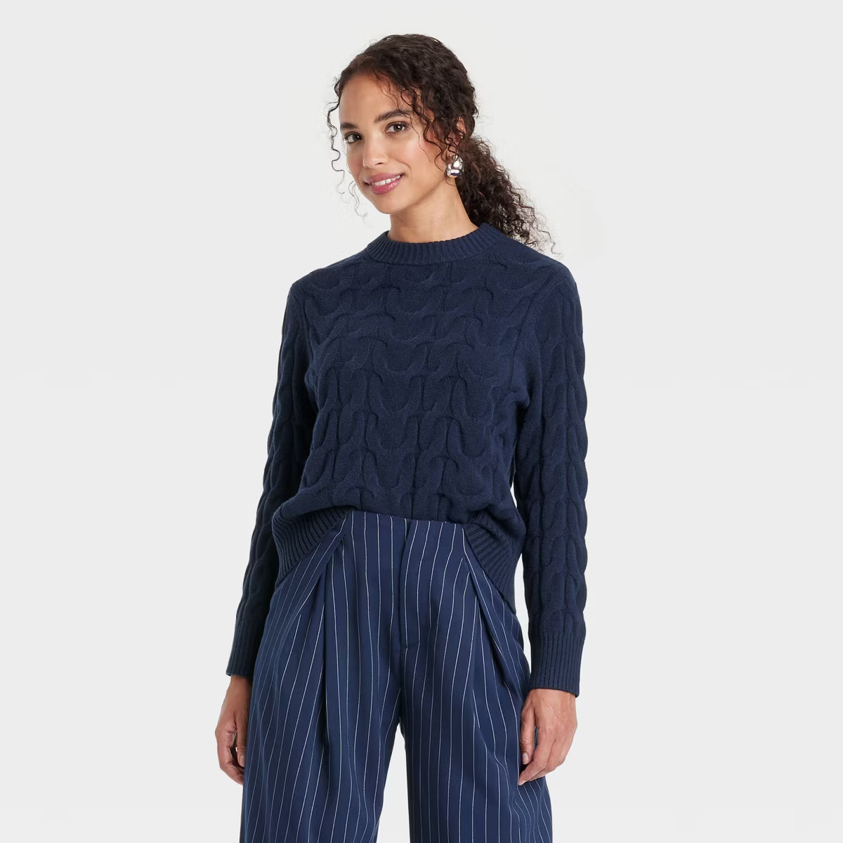 Women's Cable Crewneck Pullover Sweater - A New Day™ | Target