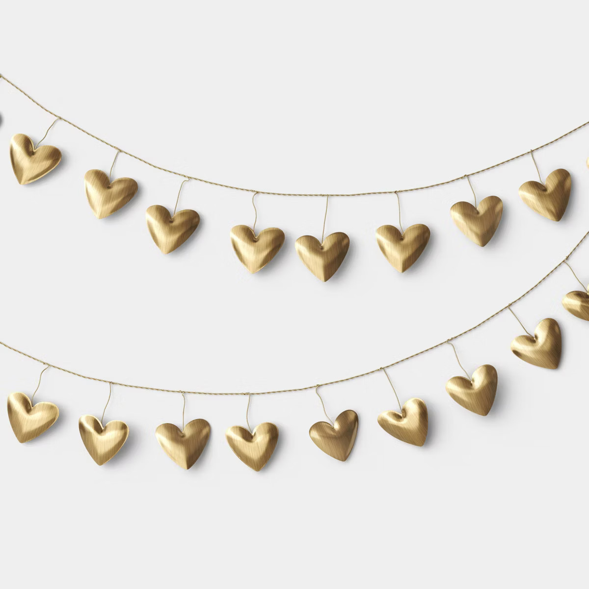 Valentine's Day Silver Metal Hearts Garland - Threshold™ | Target