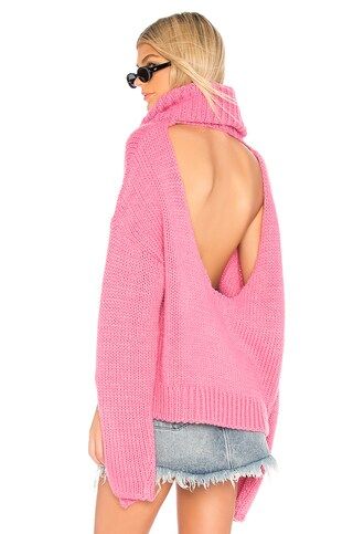 Winona Keyhole Sweater in Pink | Revolve Clothing (Global)
