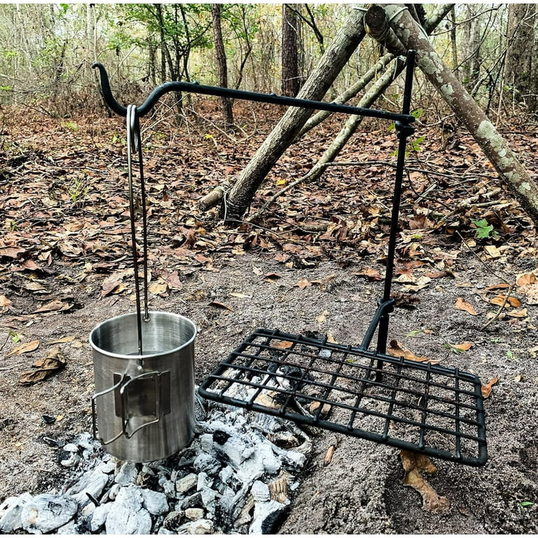 BATTLBOX Camping Grill Set, Steel Camp Cooking Grate Swivel Fire Grill | Walmart (US)