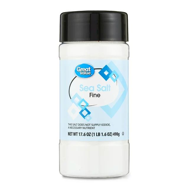 Great Value Fine Sea Salt, 17.6 oz | Walmart (US)