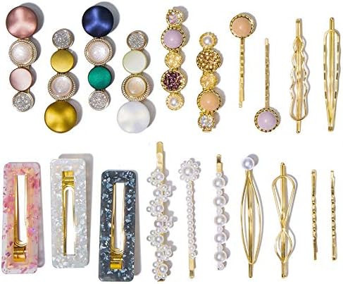 20 Pcs Macaron Hair Clips for Women-Acrylic Pearl Hair Clip Handmade Pearl Hair Pins Gifts for Gi... | Amazon (US)