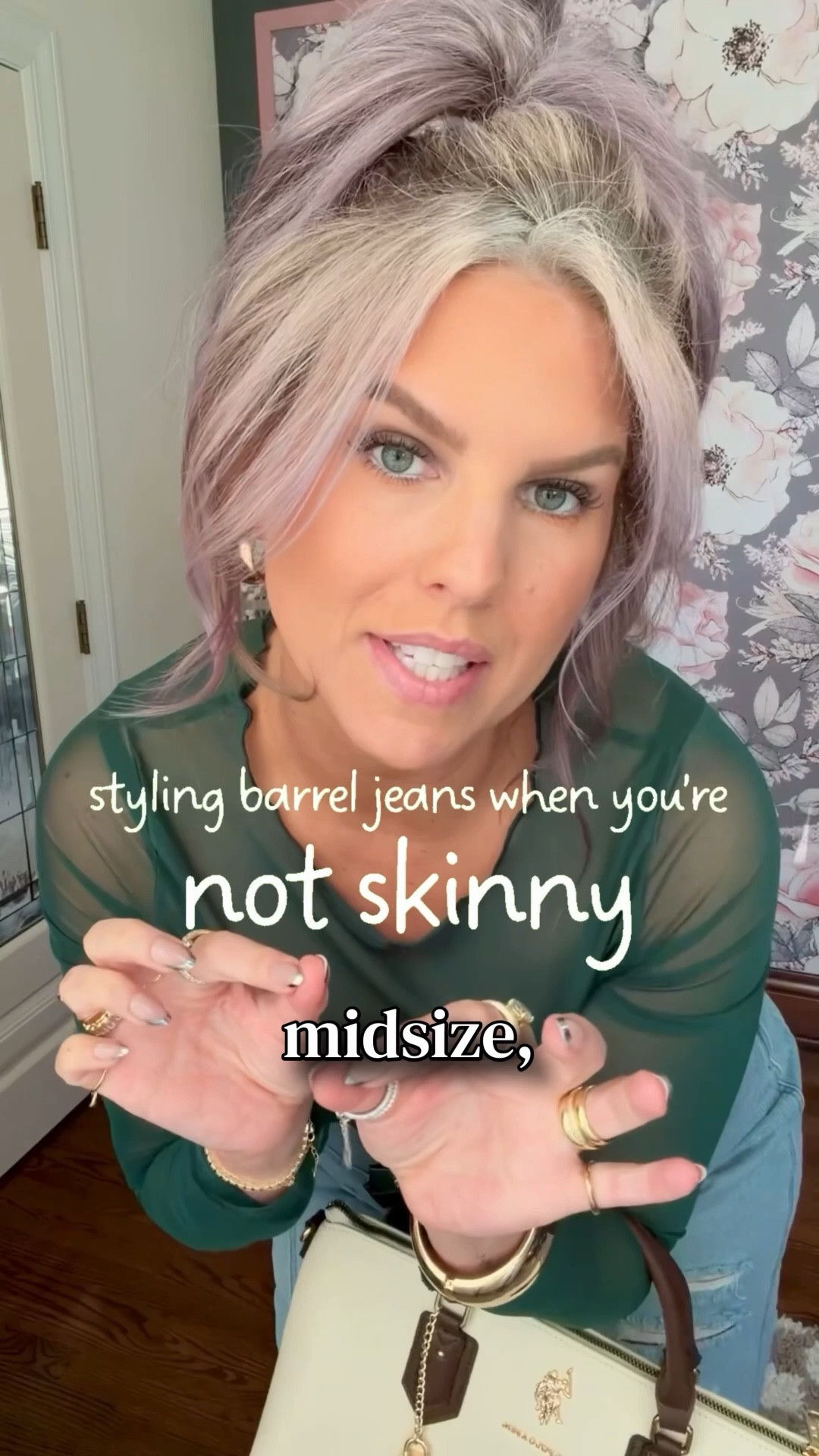 {how to style barrel jeans if you’re not skinny}

✔️Barrel Jeans▪️high rise light wash barrel denim jeans, some distressing 〰️ size 16 (get your true size or size up if in between b/c they’re 100% cotton) @walmartstyle 
✔️Mesh Layering Shirt▪️green long-sleeve mesh layering top, lightweight & so versatile! 〰️ size large (TTS, has stretch too!) @amazonfashion
✔️Strapless Bra▪️favorite summer strapless bra, so comfortable that you’re not dying to take it off 〰️ wearing reg bra size (36DDD) @delimiralingerie  
✔️Ribbed Cami▪️green butter soft tank with light ribbing, thin straps, stretchy & so comfortable 〰️ size large (runs big, consider sizing down)
✔️Fishnet Flats▪️almond neutral fishnet, mesh ballet flats, mary janes, perfect for summer workwear or the feeling of wearing “sandals” when wearing flats 〰️ TTS
✔️Small Tote Bag▪️ivory & chocolate rectangular purse with top handle & longer strap option, structured with gold metal & chain detail @walmartstyle 
✔️Brooch Pin▪️structured brooch with clip and pin in dark green put on belt loop of jeans to make it appear as part of the belt @sheinofficial 

{jewelry}
✔️Gold Hoops▪️thick (but so lightweight b/c hollow) gold hoops, earrings that make a statement @walmartstyle 
✔️Pinky Ring▪️gold ring, bar with chain dangle @amazon  
✔️Pinky Ring▪️chunky gold dome ring @amazon 
✔️Stackable Ring▪️two-tone stackable ring, interlocking connected links & chain accent @amazon
✔️Stackable Ring▪️two-tone stackable ring, pave CZ stones, interlocking connected pave links with more CZ’s @amazon
✔️Gold Dangle Ring Set▪️set of three rings with lock & key, gold with dangles @nordstromrack

{similar items to get the look}
✔️Green Belt▪️dark green faux crocodile skin faux leather thick belt with gold metal  {originally from @walmartstyle} but linked similar 

Midsize, curvy, pear shape, size 10, size 12, size 14, size 16, affordable, budget, Walmart, amazon

#LTKMidsize #LTKOver40