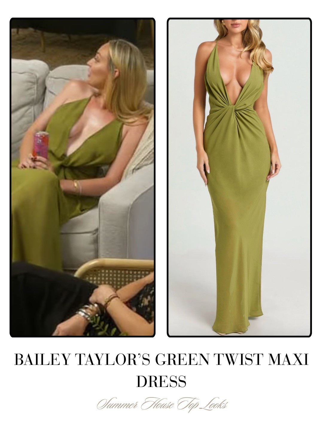 Bailey Taylor’s Green Twist Maxi Dress 