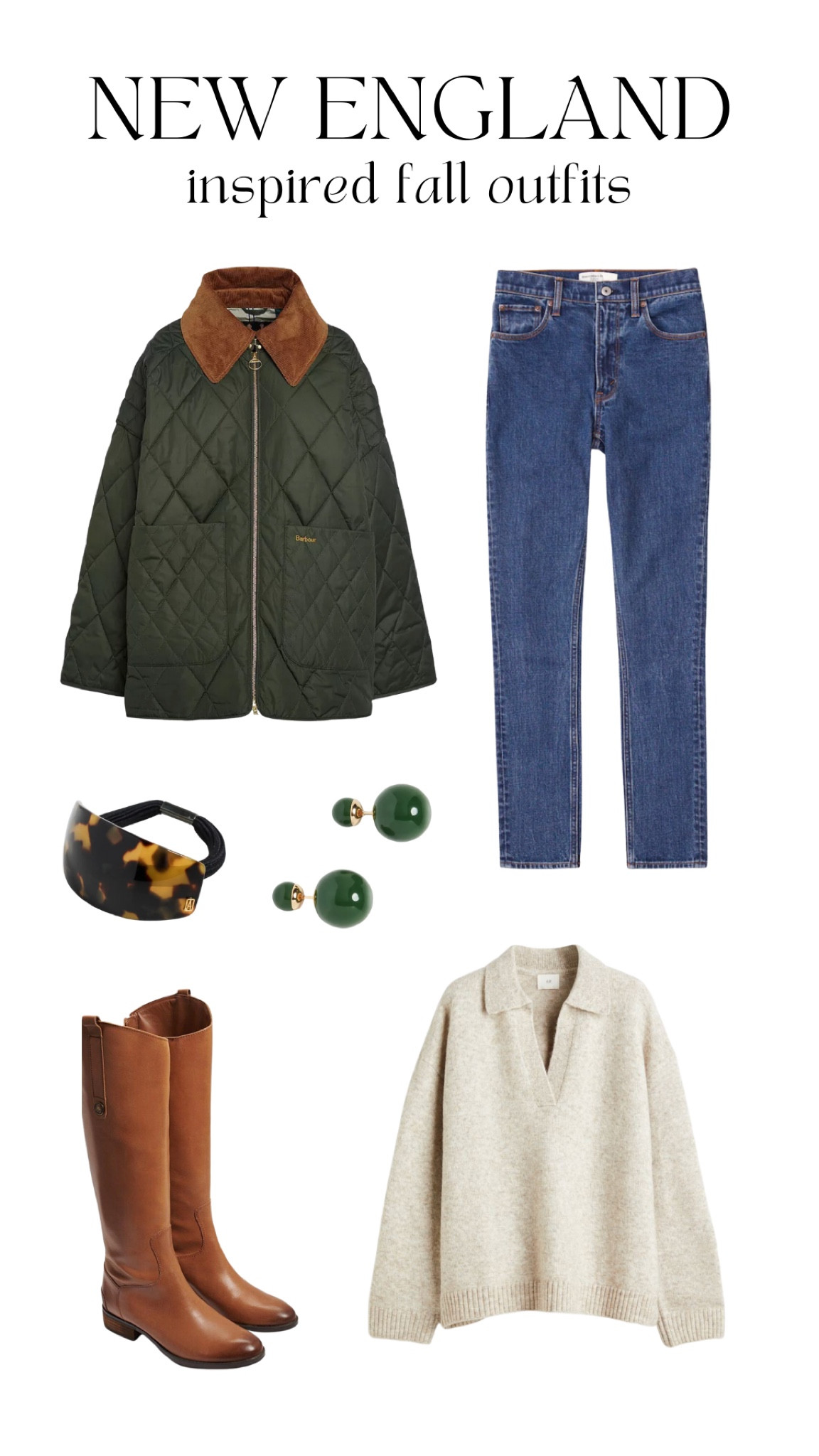 New England inspired fall outfit

Collared sweater, riding boots, Barbour quilted coat, green double ball earring, high rise skinny jeans 



#LTKstyletip 

#LTKSeasonal