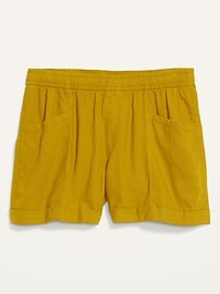 High-Waisted Linen-Blend Shorts for Women -- 3.5-inch inseam | Old Navy (US)