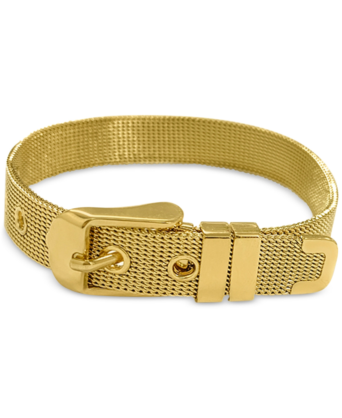 Adornia 14k Gold-Plated Belt-Style Mesh Flex Bracelet - Gold | Macy's