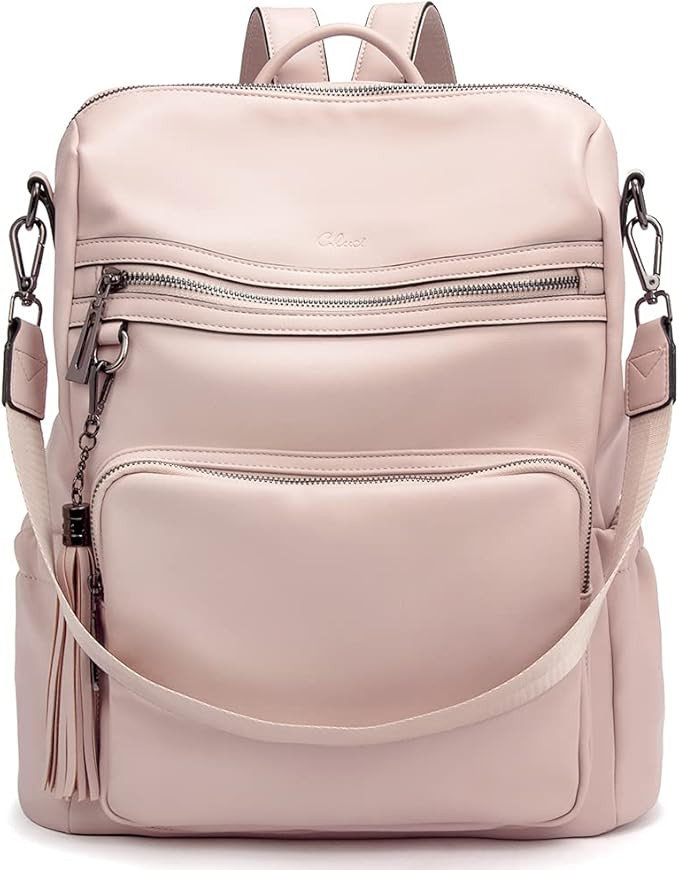 CLUCI Backpack Purse for Women Fashion Leather Designer Travel Large Ladies Shoulder Bags with Ta... | Amazon (US)