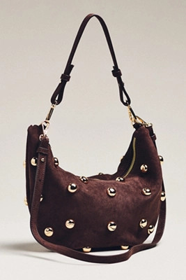 By Anthropologie Studded Faux-Suede Shoulder Bag | Anthropologie (US)