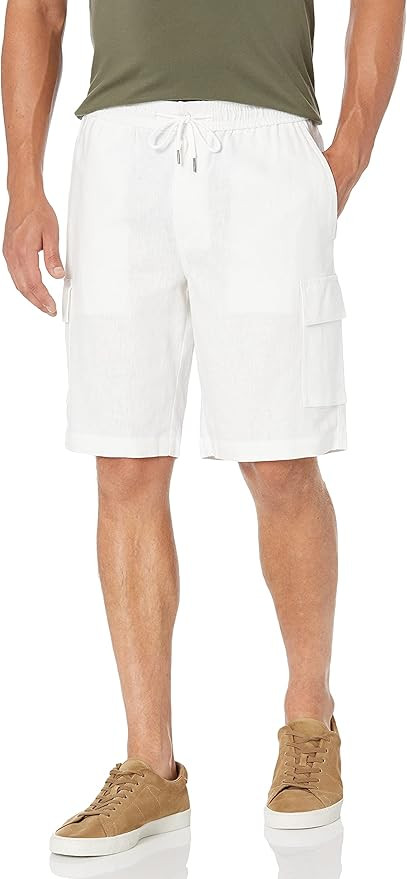 Cubavera Men's Drawstring Linen Cargo Short | Amazon (US)