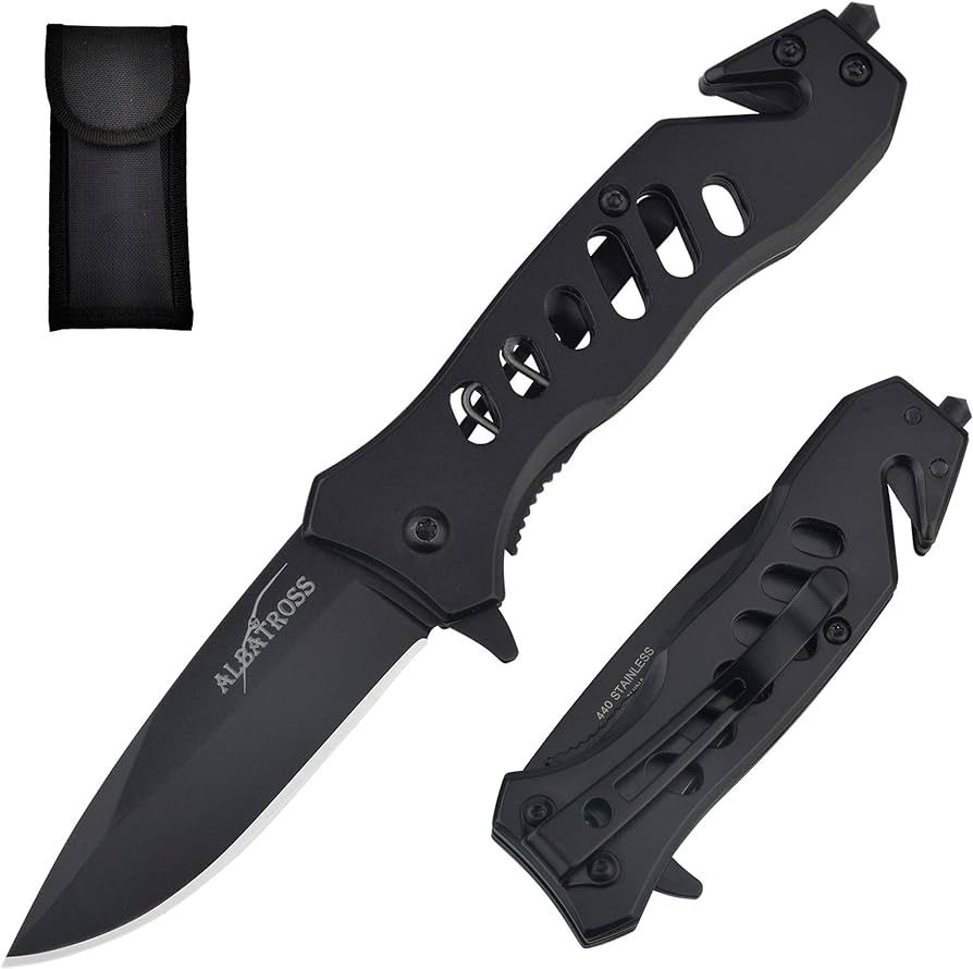 ALBATROSS EDC Cool Sharp Tactical Folding Pocket Knife,SpeedSafe Spring Assisted Opening Knifes w... | Amazon (US)