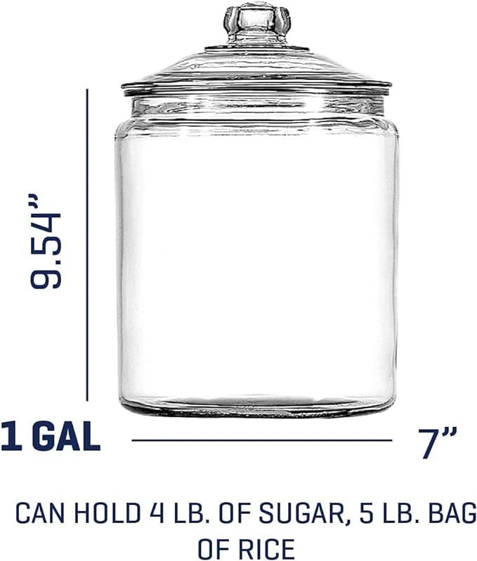 Anchor Hocking Heritage Hill 1 Gallon Glass Jar with Lid, Set of 2 | Amazon (US)