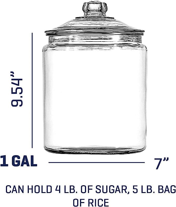 Anchor Hocking Heritage Hill 1 Gallon Glass Jar with Lid, Set of 2 | Amazon (US)