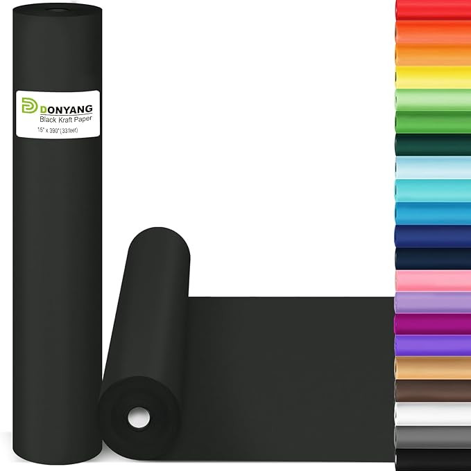 Graduation Black Wrapping Paper for Gifts, 15"x390" Craft Construction Bulletin Board Art Poster ... | Amazon (US)