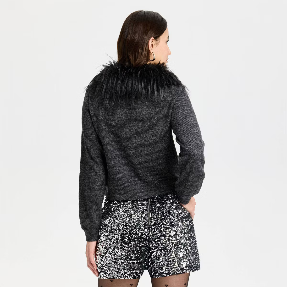Women's Faux Fur Cardigan - A New Day™ | Target