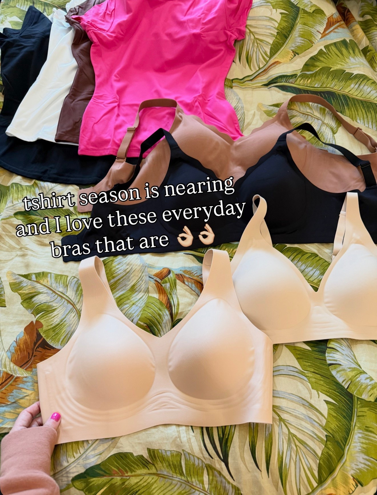 My everyday tshirt bras and the best double lined shirts for warmer weather 