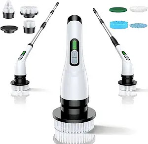 Electric Spin Scrubber - Cordless Bathroom Scrubber with 7 Brush Heads - Dual Speed IPX7 Waterpro... | Amazon (US)
