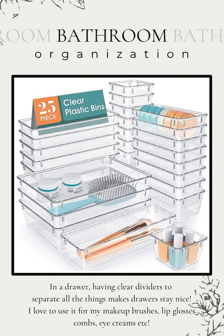 Great sizes for all the drawer organizing! #drawer #bathroom #organization 

#LTKunder50 #LTKhome