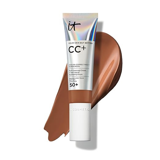 IT Cosmetics CC+ Cream - Natural Full Coverage Foundation With SPF 50+, Color Corrector & Anti-Ag... | Amazon (US)
