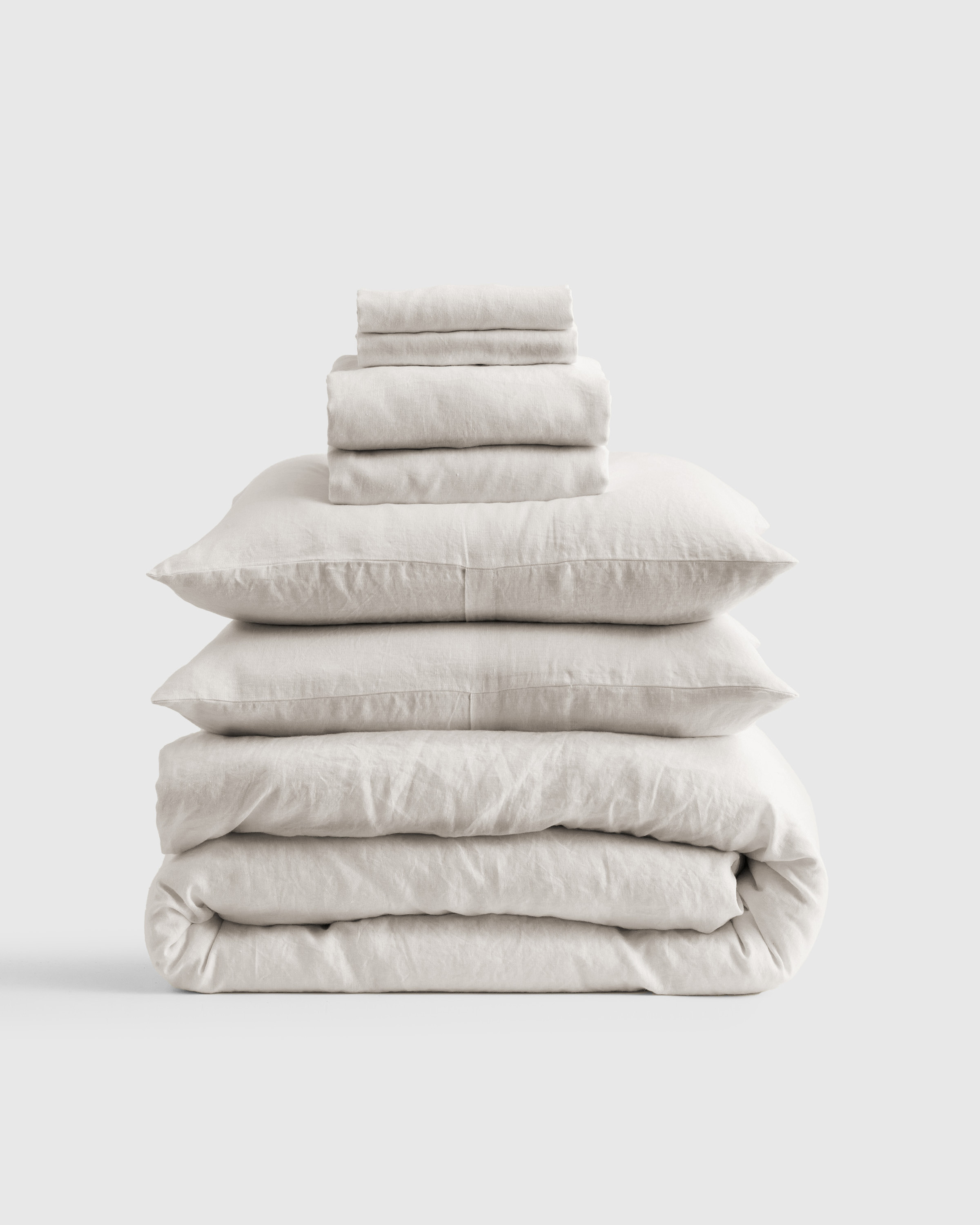 Quince | Linen Duvet Deluxe Bundle in Sand Size Full | Flax | Quince