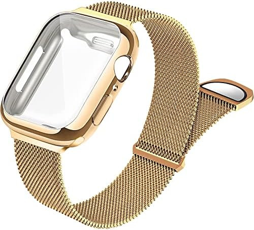 Mesh Magnetic Metal Band with Case Compatible with Apple Watch Bands 40mm,Sport Adjustable Stainl... | Amazon (US)