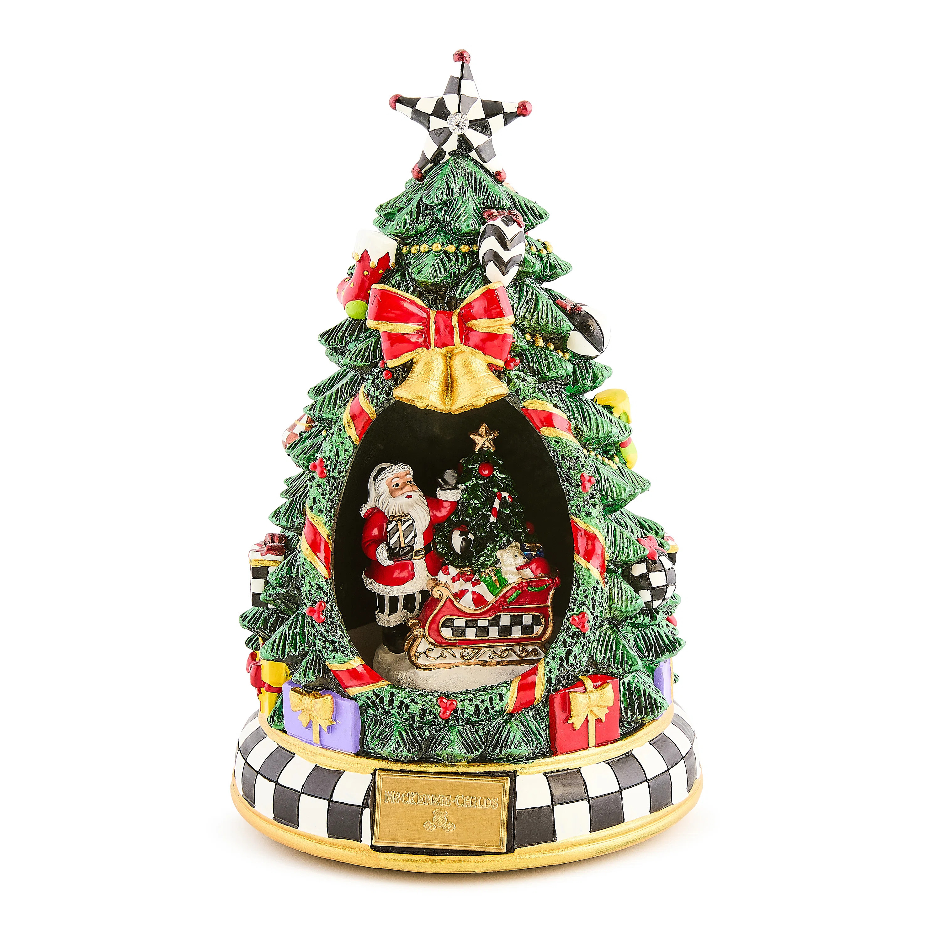 Courtly Christmas Tree and Santa Musical Display | Perigold