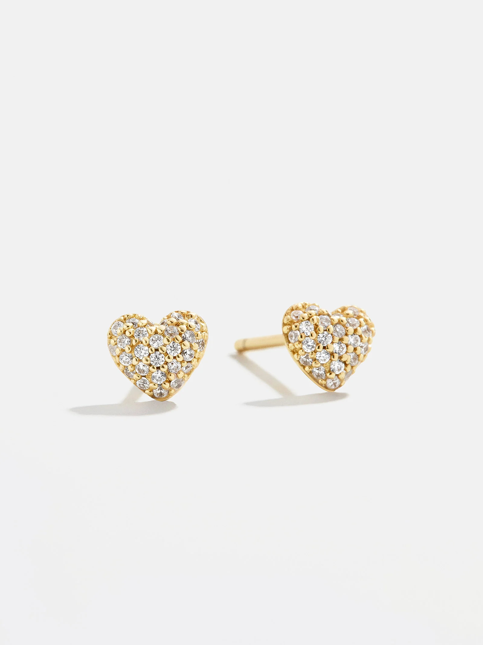 Adrianna 18K Gold Earrings - Pavé Heart | BaubleBar