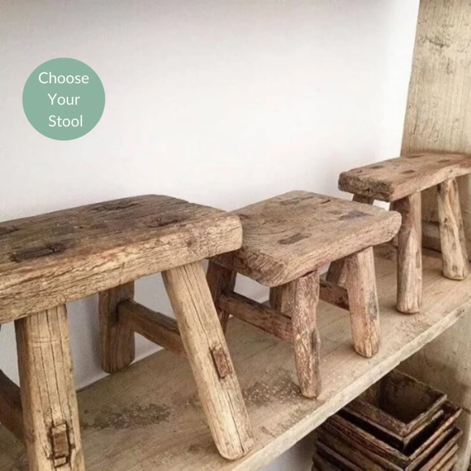 Antique Elm Milking Stool Rustic Stool Wooden Stool - Etsy | Etsy (US)