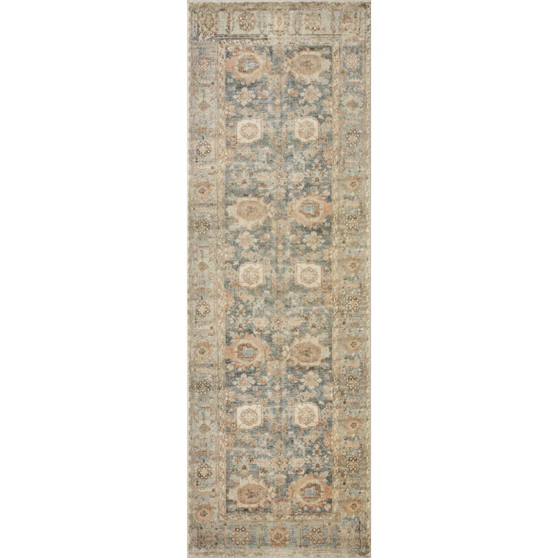 Margot Oriental Ocean/Spice Area Rug feat. CloudPile | Wayfair North America